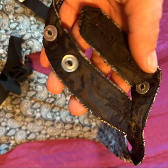 Tux vest paisley gray - med-- adjustable at waist & neck - Picture 4 of 4